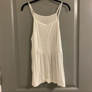 White Lace Trim Tank Top